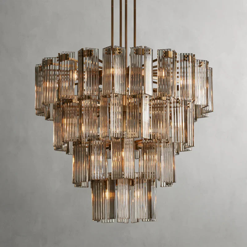 Delsie Round Art Glass Chandelier - XYlight