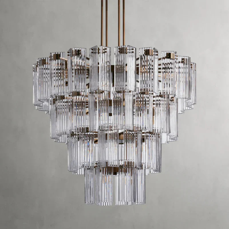 Delsie Round Art Glass Chandelier - XYlight