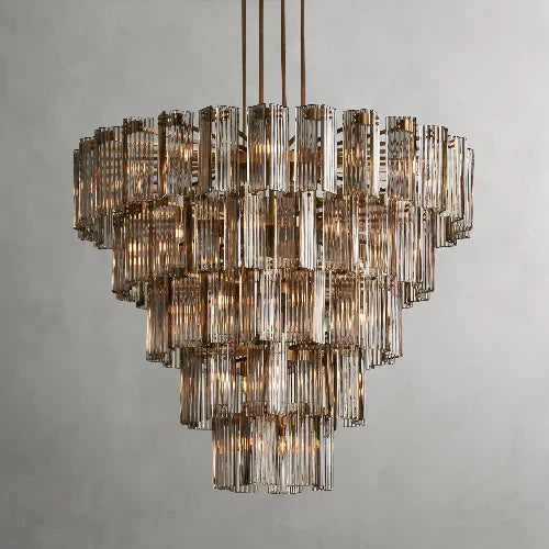 Delsie Round Art Glass Chandelier - XYlight