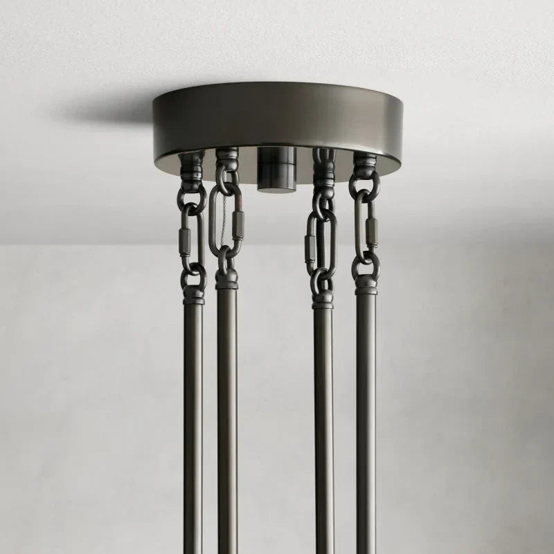 Delsie Round Art Glass Chandelier - XYlight