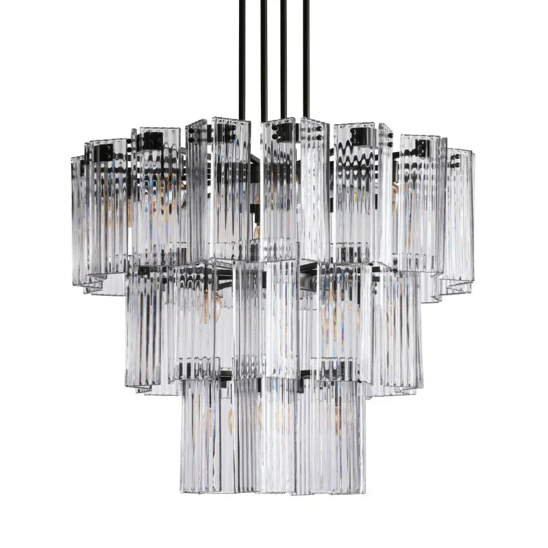 Delsie Round Art Glass Chandelier - XYlight