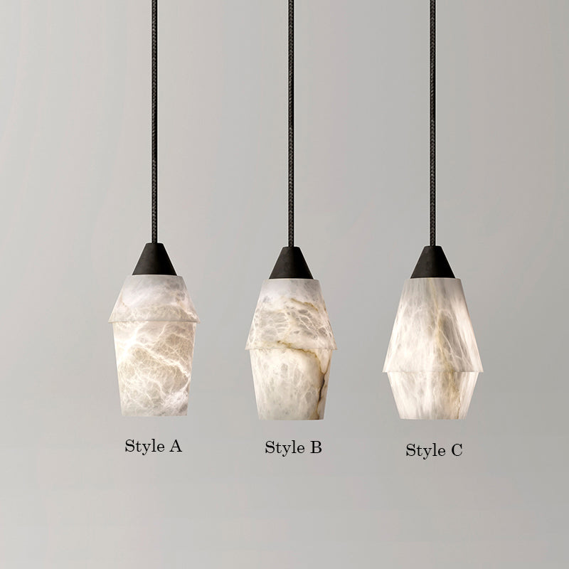 Tobey Alabaster Pendant Lighting, Interior Hanging Chandelier - XYlight