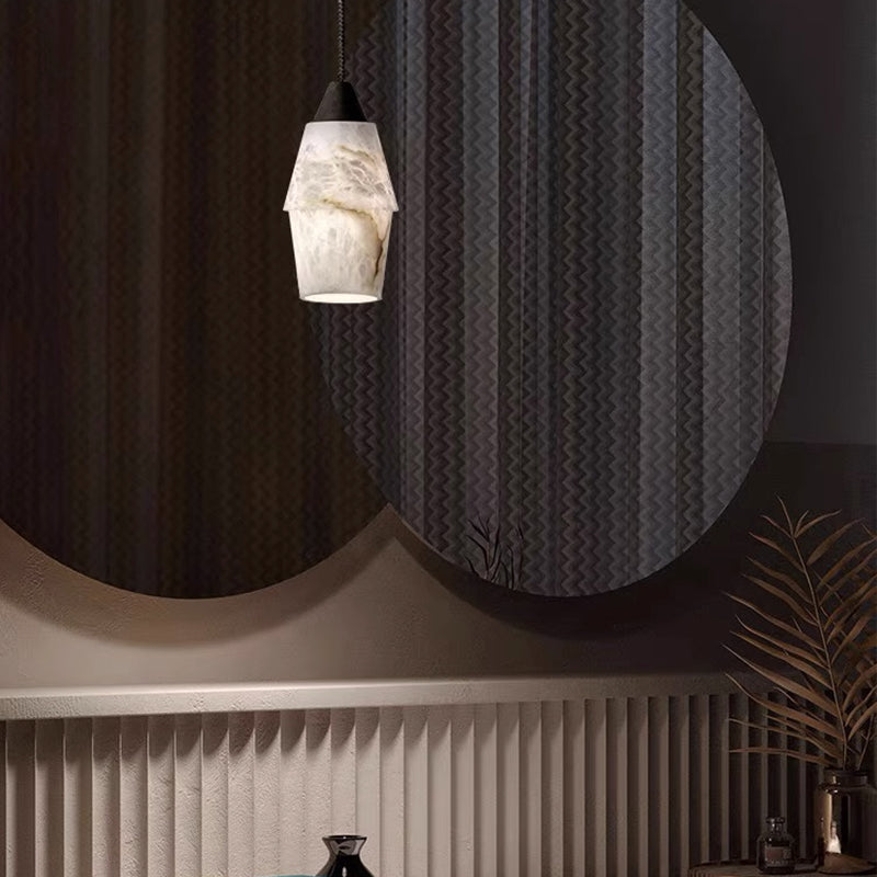 Tobey Alabaster Pendant Lighting, Interior Hanging Chandelier - XYlight