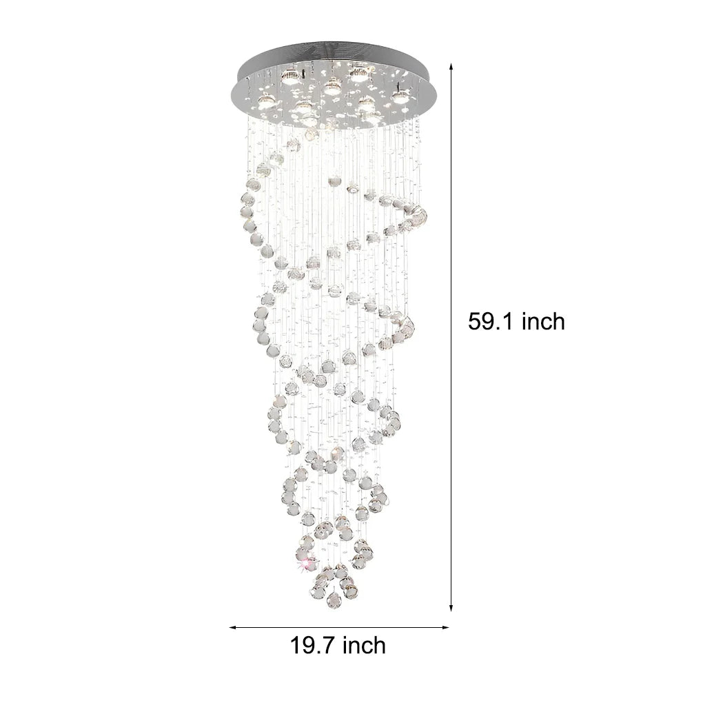 Double Spiral Three Step Dimming LED Modern Staircase Chandelier - XYlight