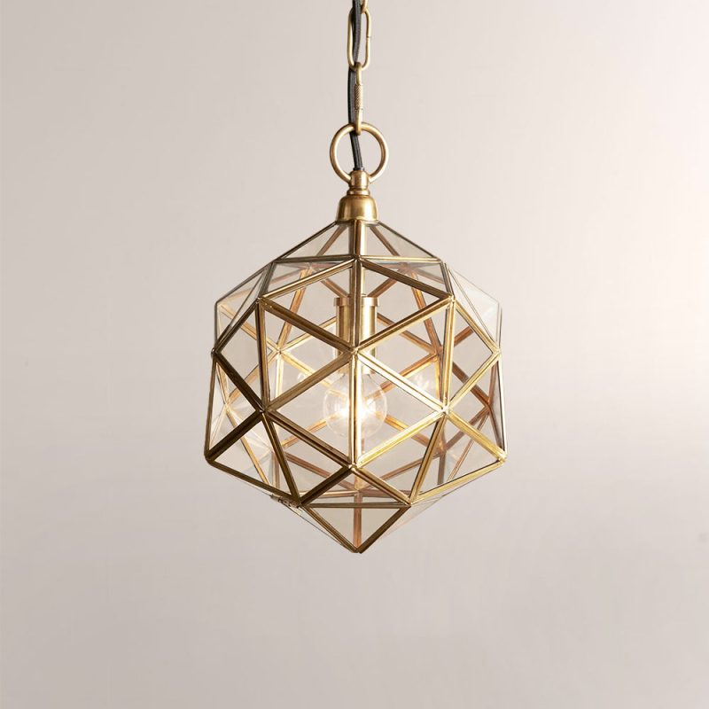 Elixir Geometric Brass Pendant