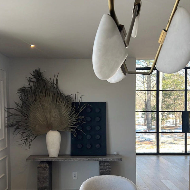Elliot Alabaster Chandelier, Artistic Modern Chandelier for Bar Area - XYlight