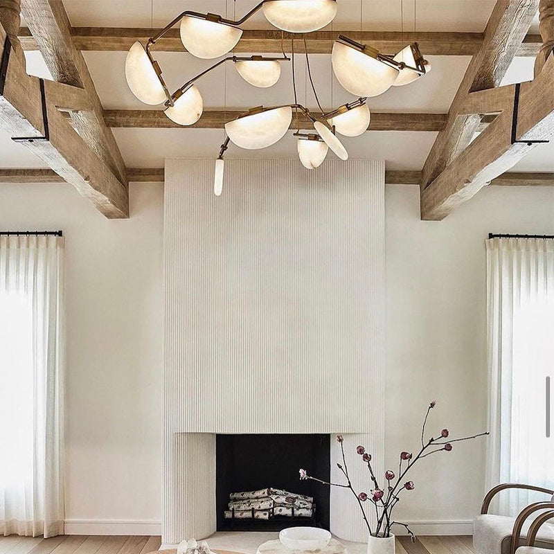 Elliot Alabaster Chandelier, Artistic Modern Chandelier for Bar Area - XYlight
