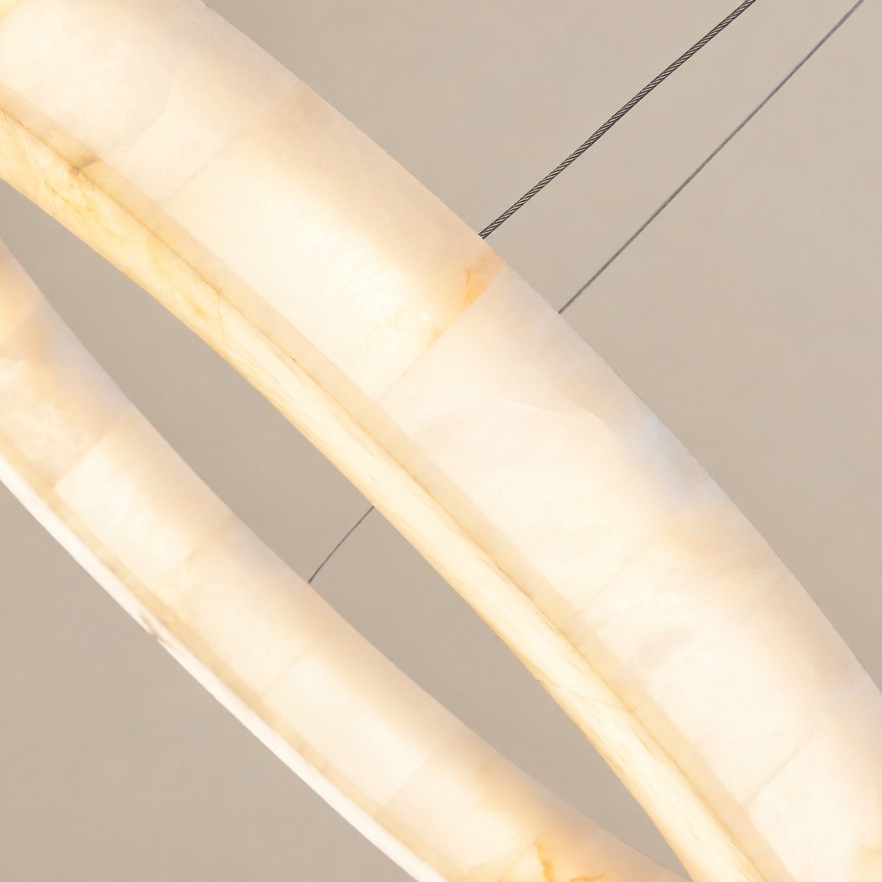 Erater Alabaster Halo Ring Chandelier - XYlight