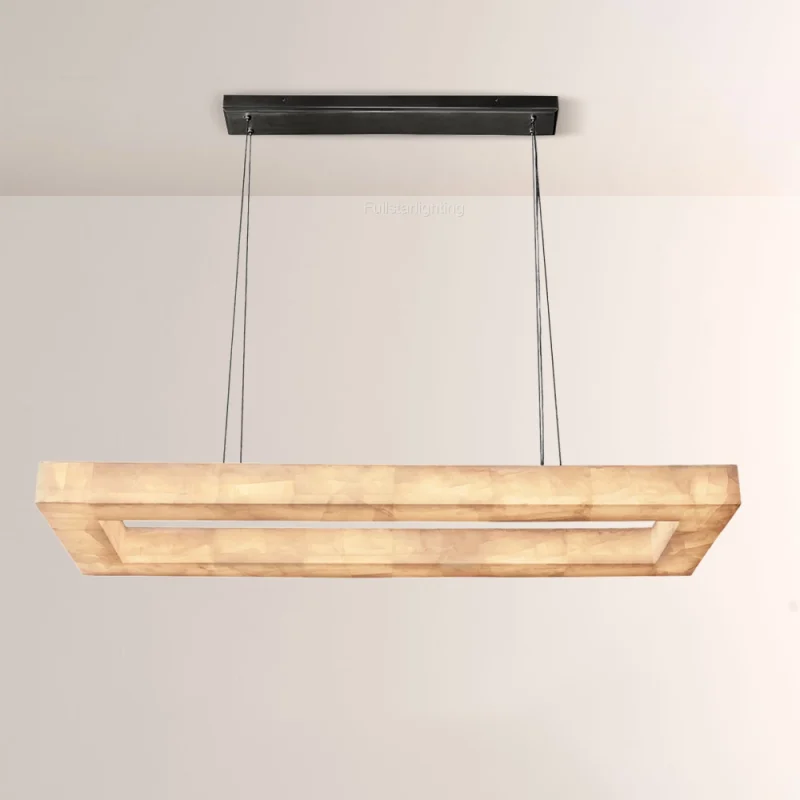 Erater Rectangular Calcite Chandelier