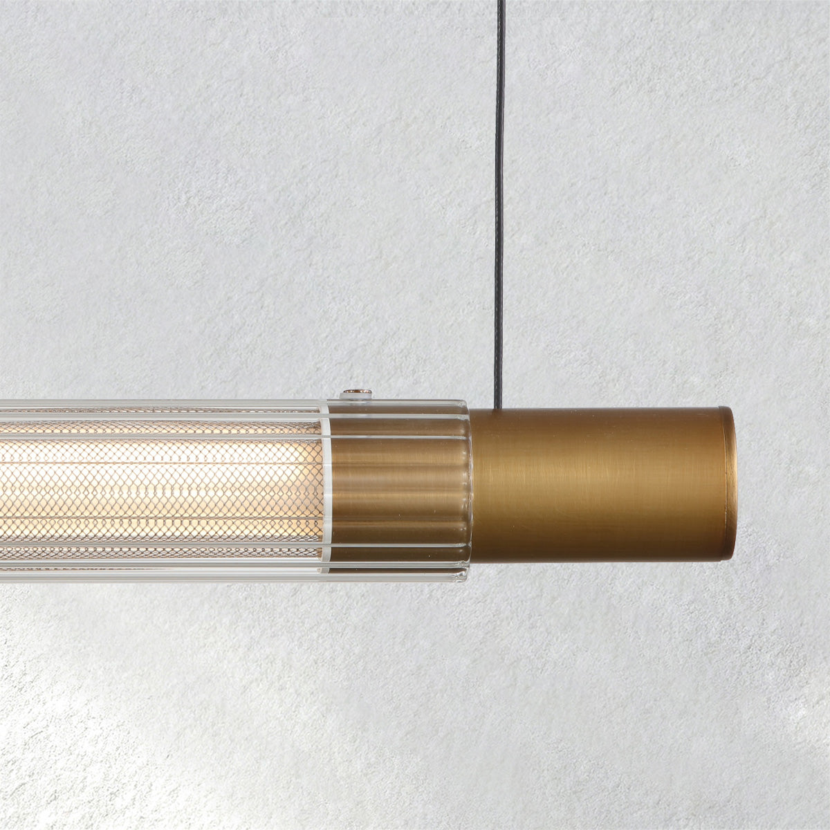 Everglow Ribbed Glass Linear Chandelier - XYlight