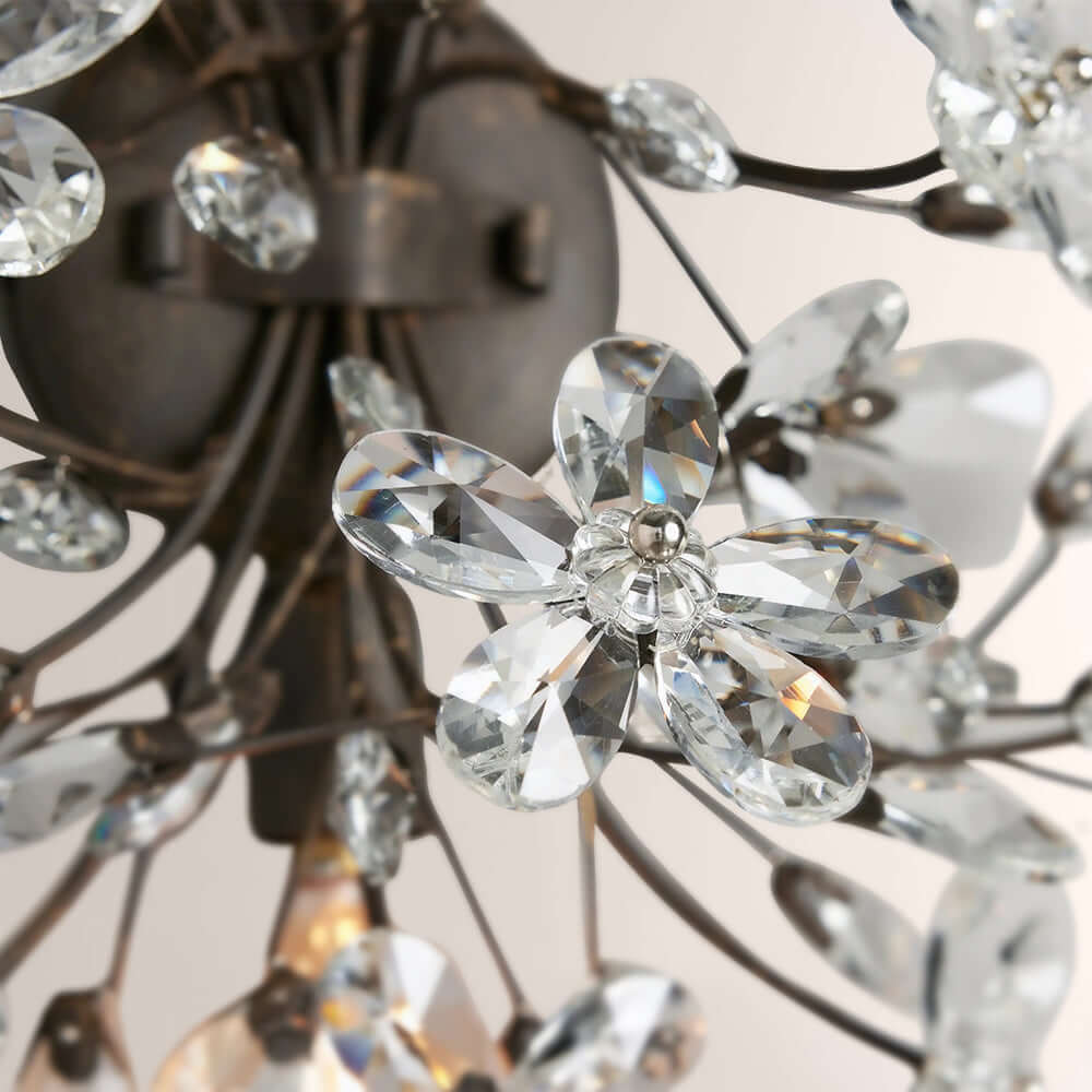 Fiora Crystal Blossom Wall Sconce - XYlight