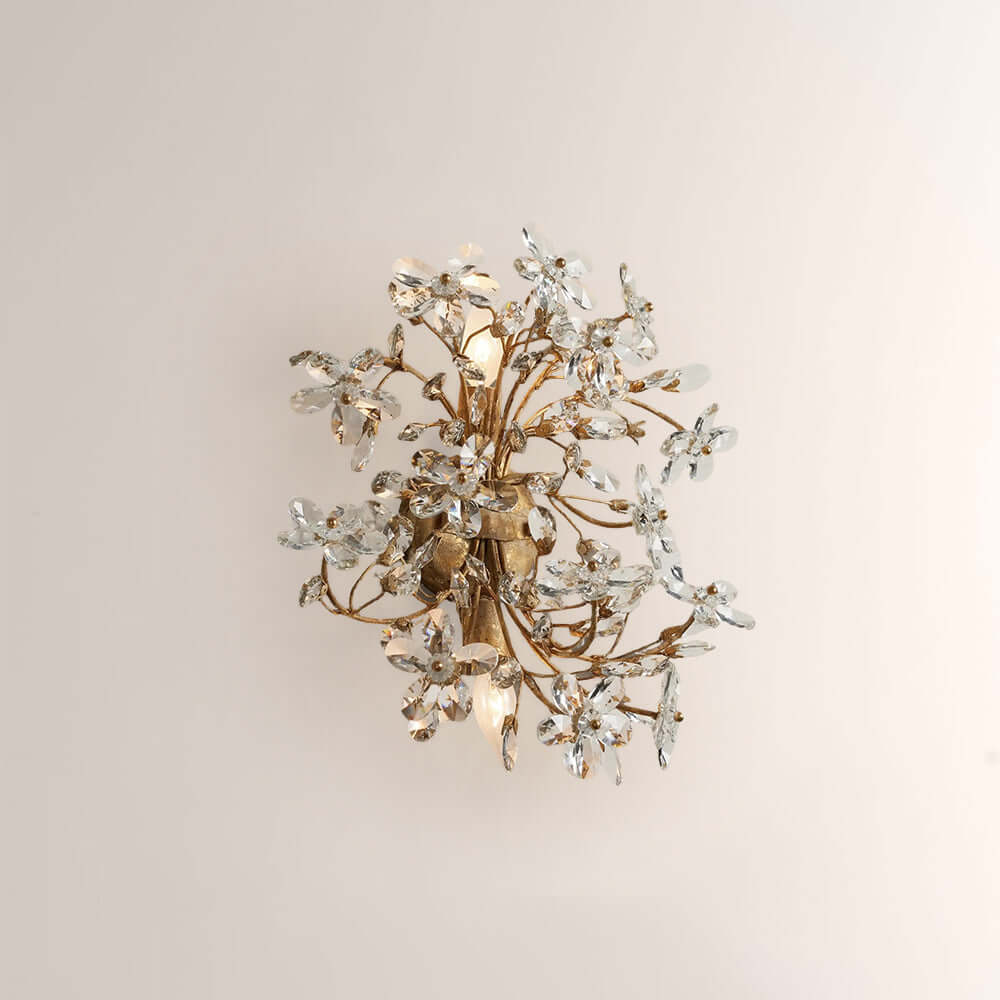 Fiora Crystal Blossom Wall Sconce - XYlight