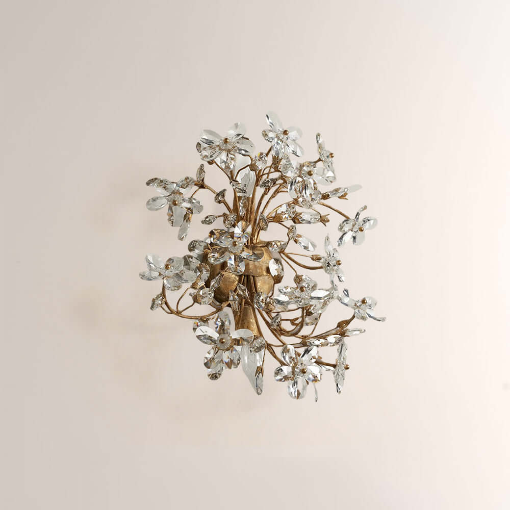 Fiora Crystal Blossom Wall Sconce - XYlight
