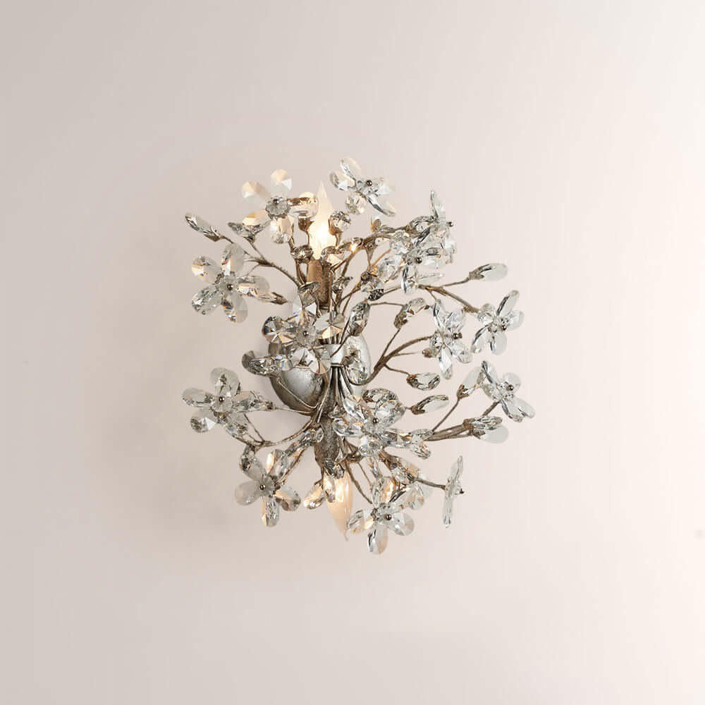 Fiora Crystal Blossom Wall Sconce - XYlight
