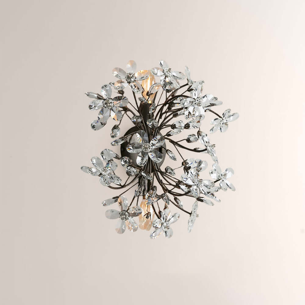 Fiora Crystal Blossom Wall Sconce - XYlight