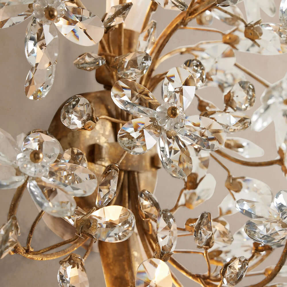 Fiora Crystal Blossom Wall Sconce - XYlight