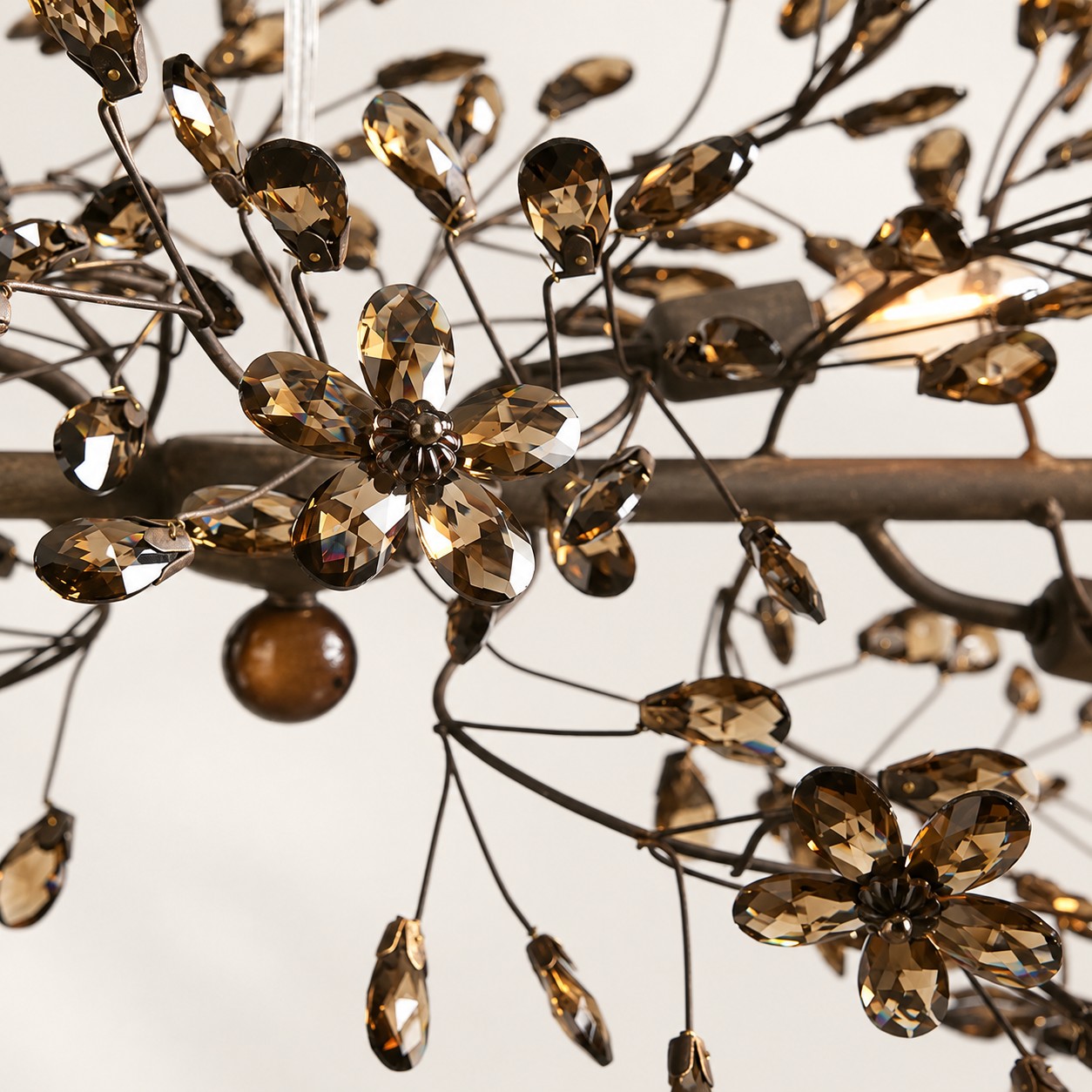 Fiore Linear Floral Crystal Chandelier - XYlight
