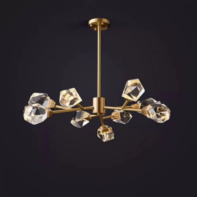 Slipe Faceted Oval Chandelier