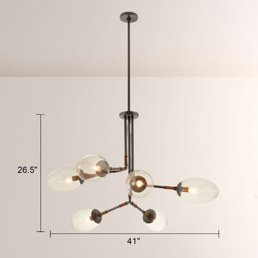 Frances Glass Chandelier - XYlight