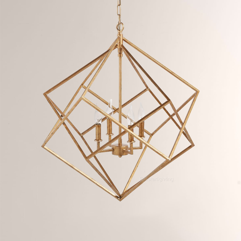 Geode Metal Four-Light Chandelier - XYlight