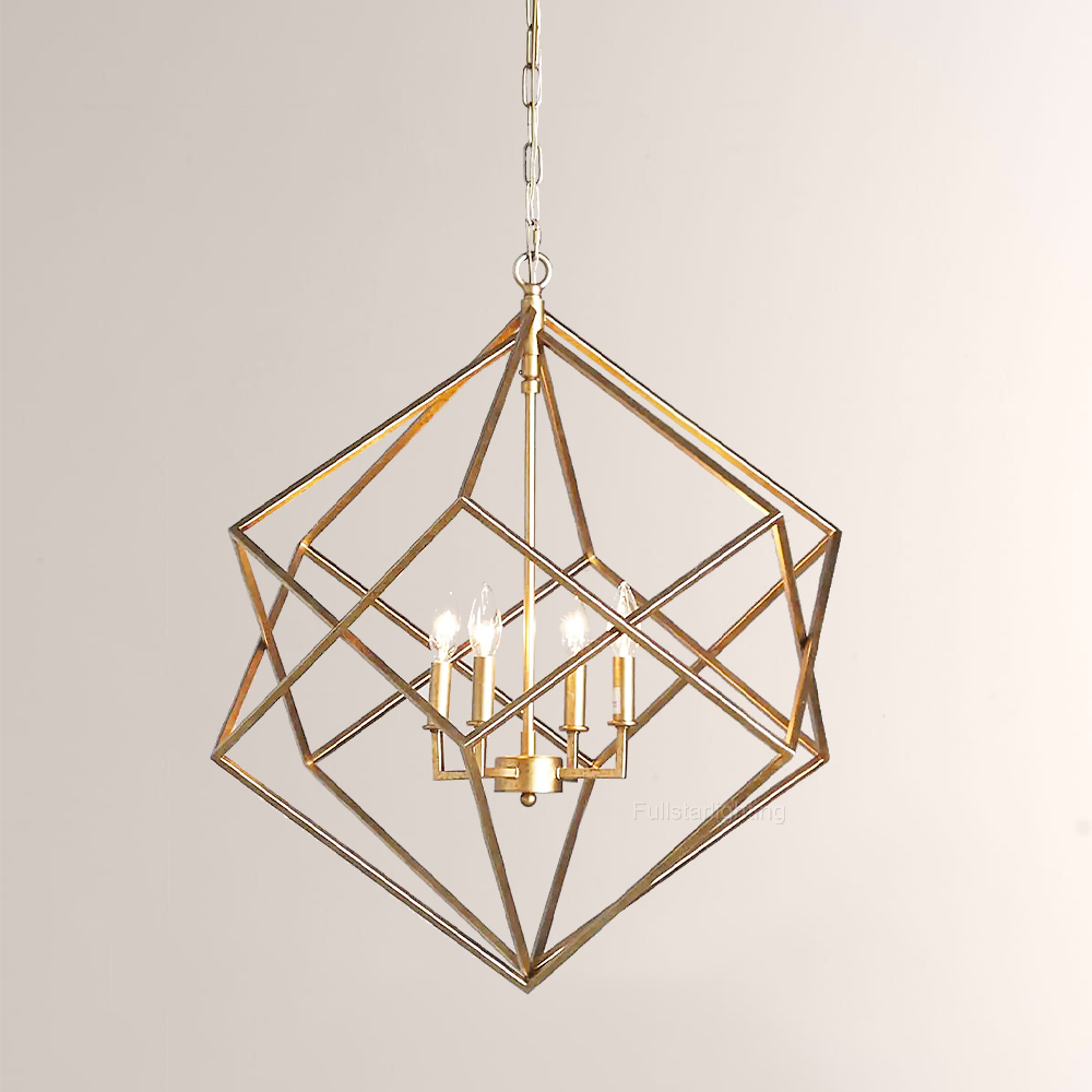 Geode Metal Four-Light Chandelier - XYlight