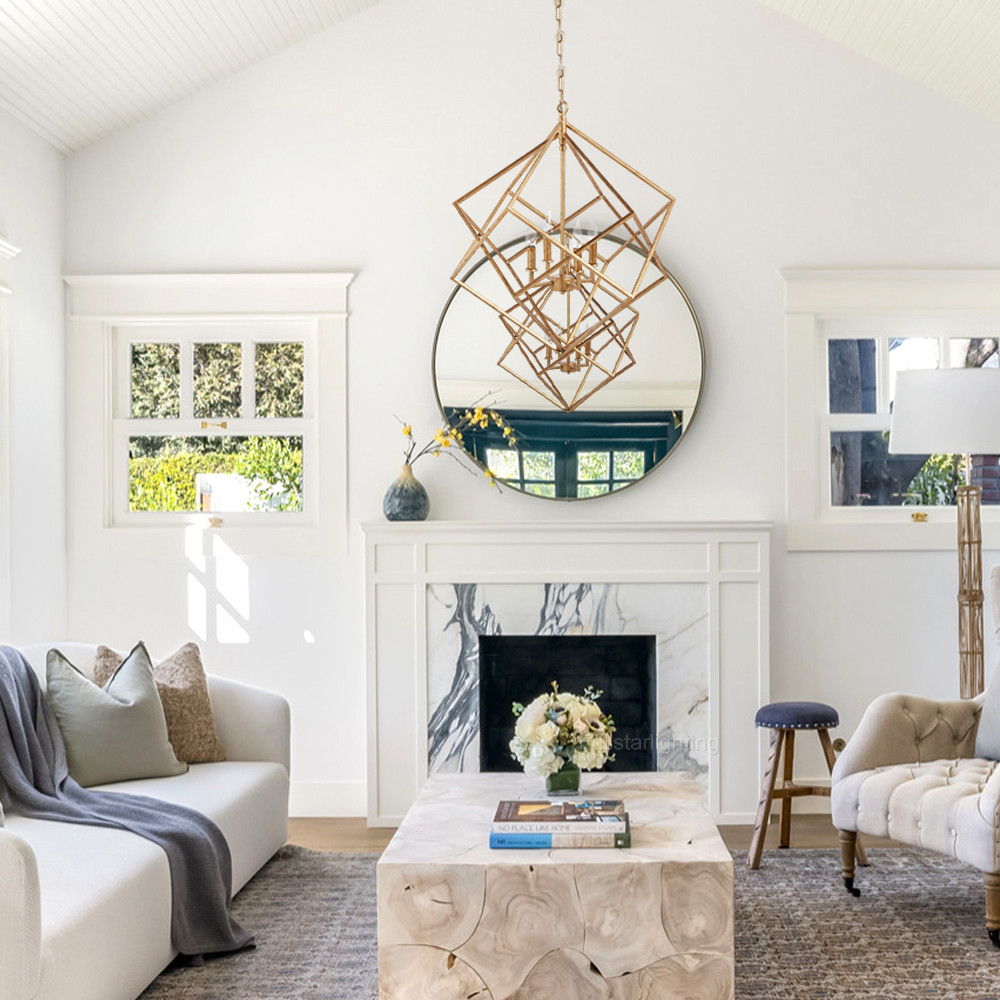 Geode Metal Four-Light Chandelier - XYlight