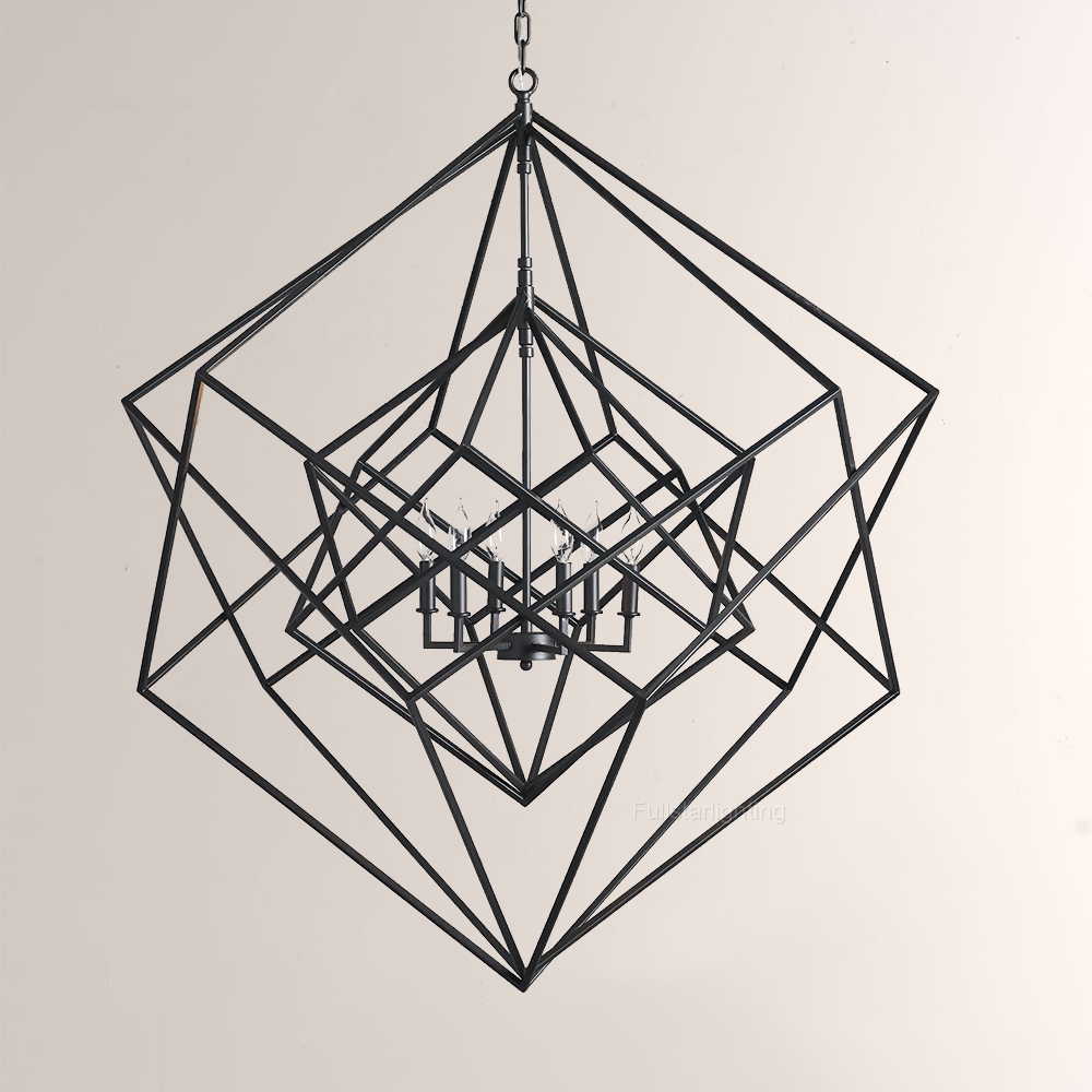 Geode Metal Six-Light Chandelier 44¼" - XYlight