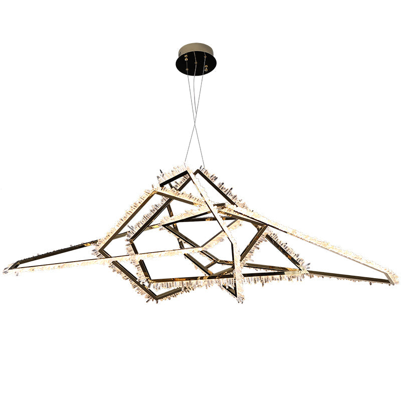 Gina Irregular Modern Living Room Rock Crystal Chandelier - XYlight