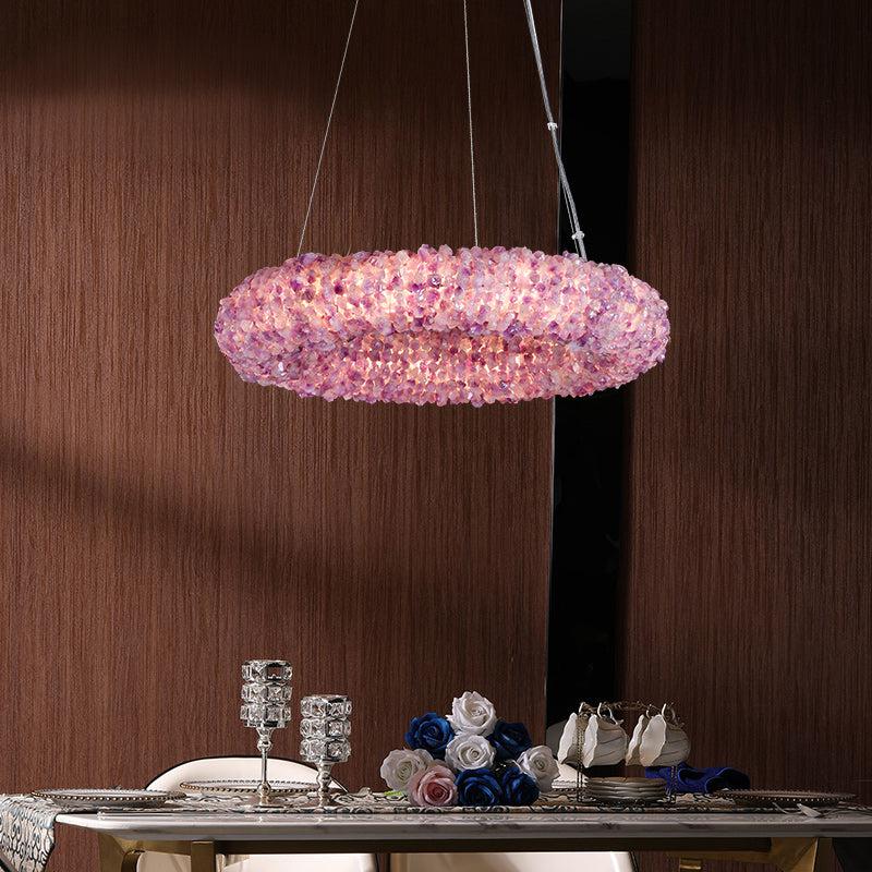 Gina Purple Crystal Round Luxury Chandelier - XYlight