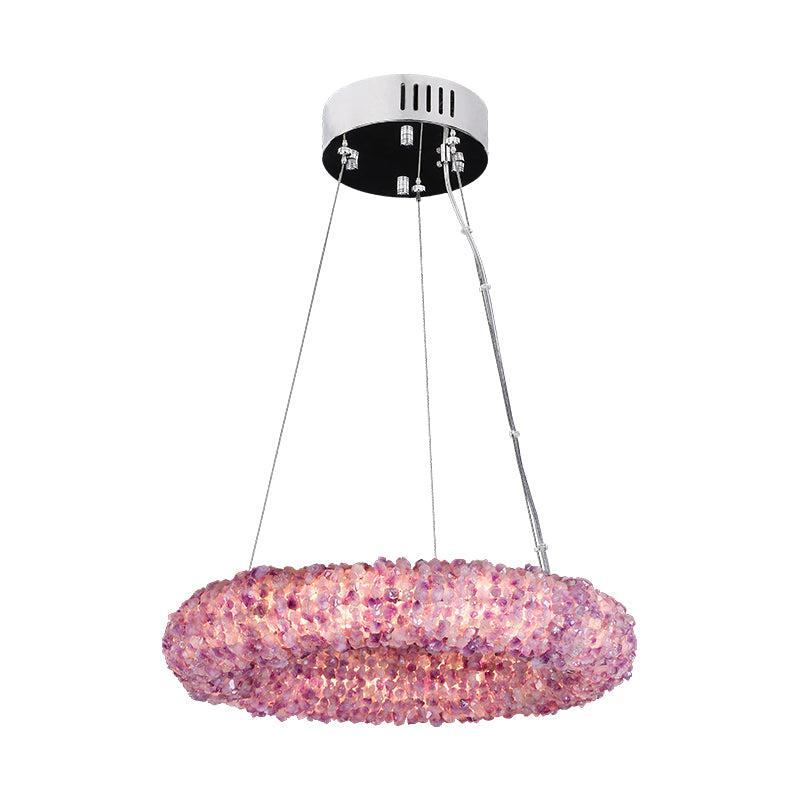 Gina Purple Crystal Round Luxury Chandelier - XYlight