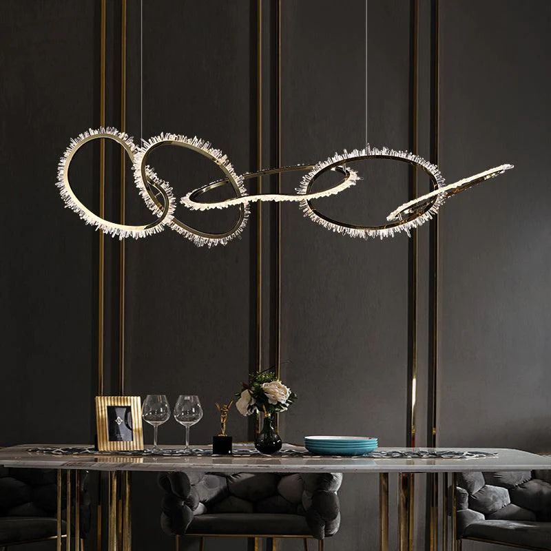 Gina Rock Crystal Irregular Round Chandelier - XYlight