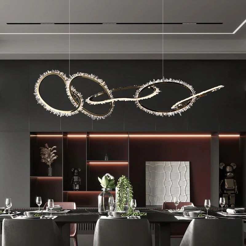 Gina Rock Crystal Irregular Round Chandelier - XYlight