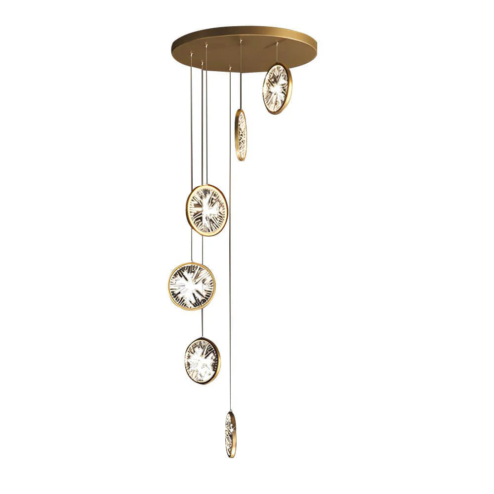 Gold Crystal Staircase Chandelier - XYlight