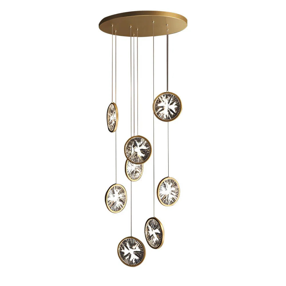Gold Crystal Staircase Chandelier - XYlight