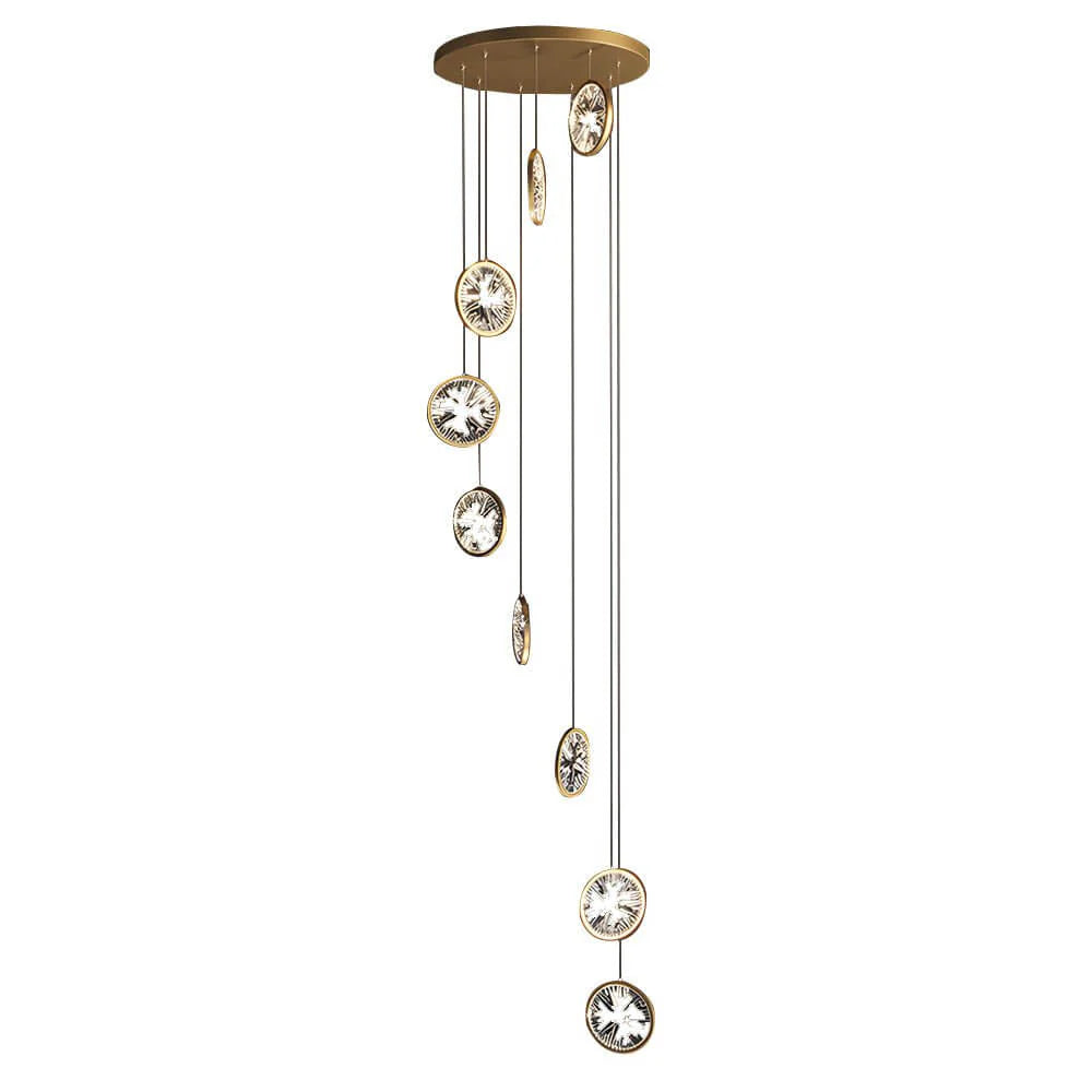 Gold Crystal Staircase Chandelier - XYlight