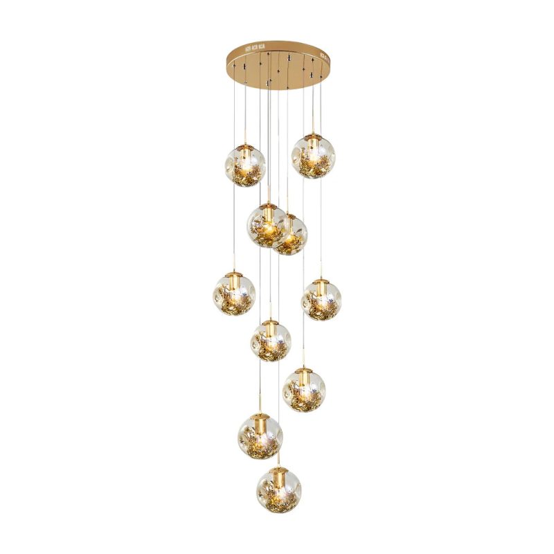 Gold Staircase Chandelier