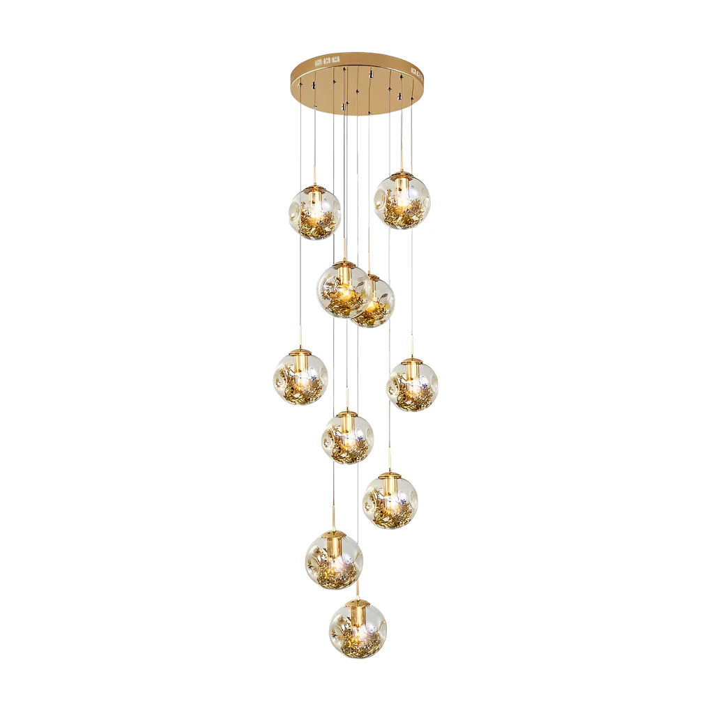 Gold Staircase Chandelier - XYlight