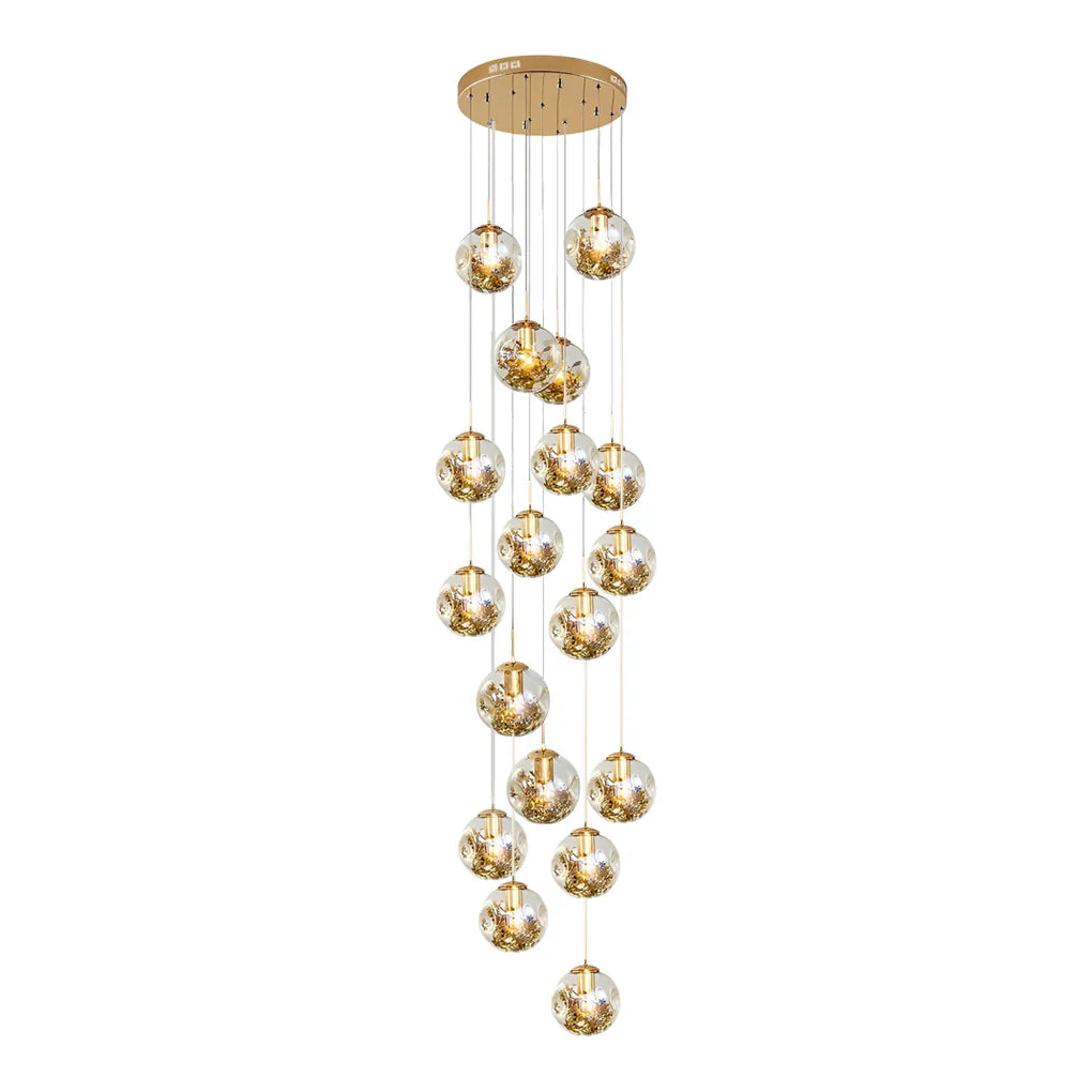 Gold Staircase Chandelier - XYlight