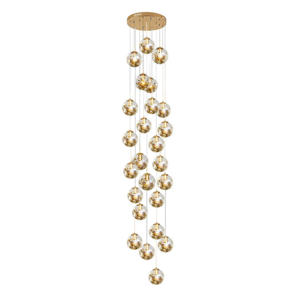 Gold Staircase Chandelier - XYlight