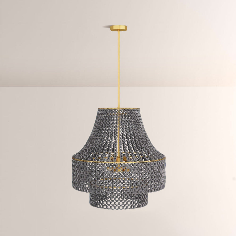 Hamlet Beaded Wood Chandelier - XYlight