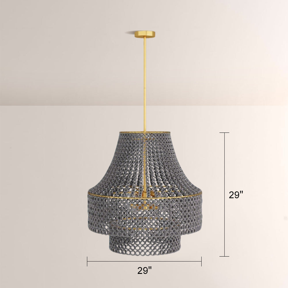 Hamlet Beaded Wood Chandelier - XYlight