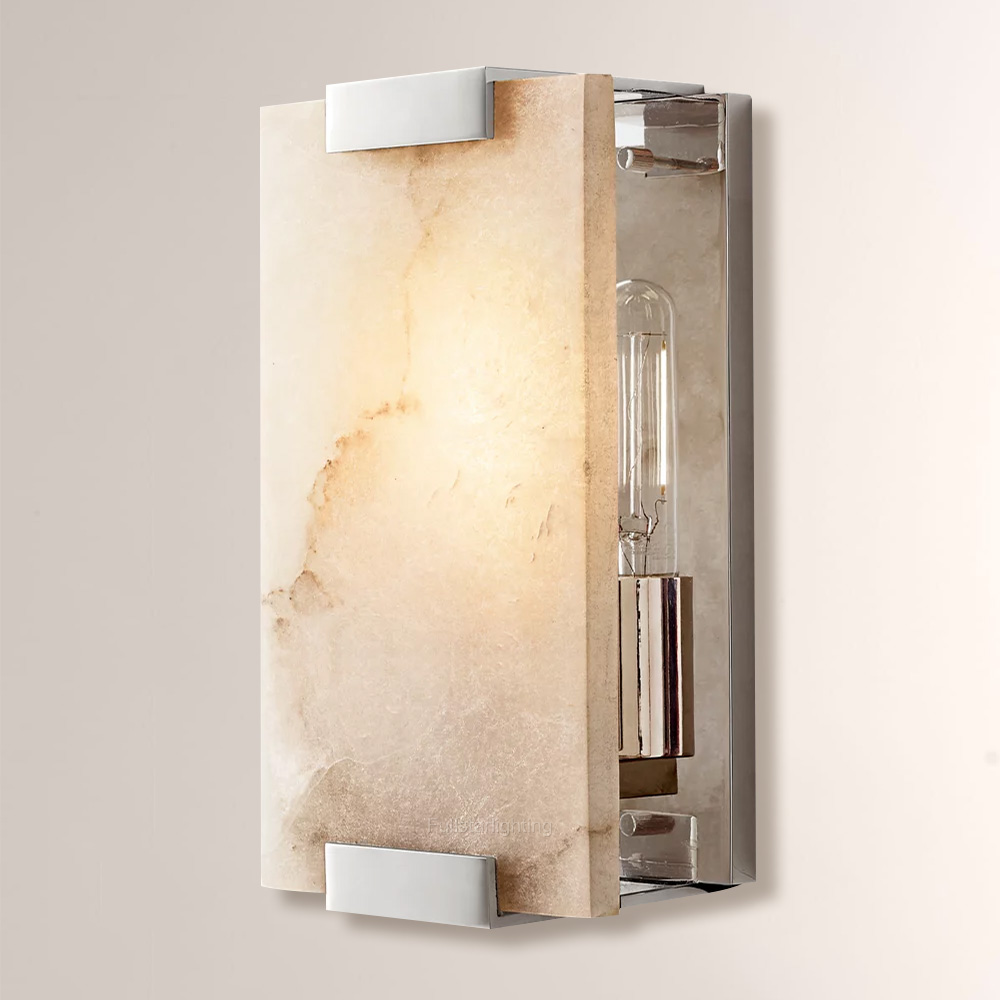 Hand-Carved Alabaster Sconce - XYlight