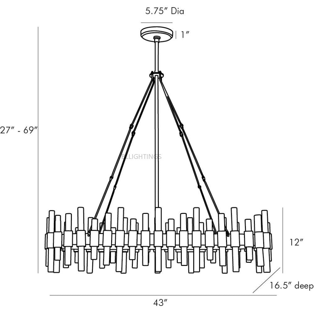 Hasnie Oval Chandelier - XYlight