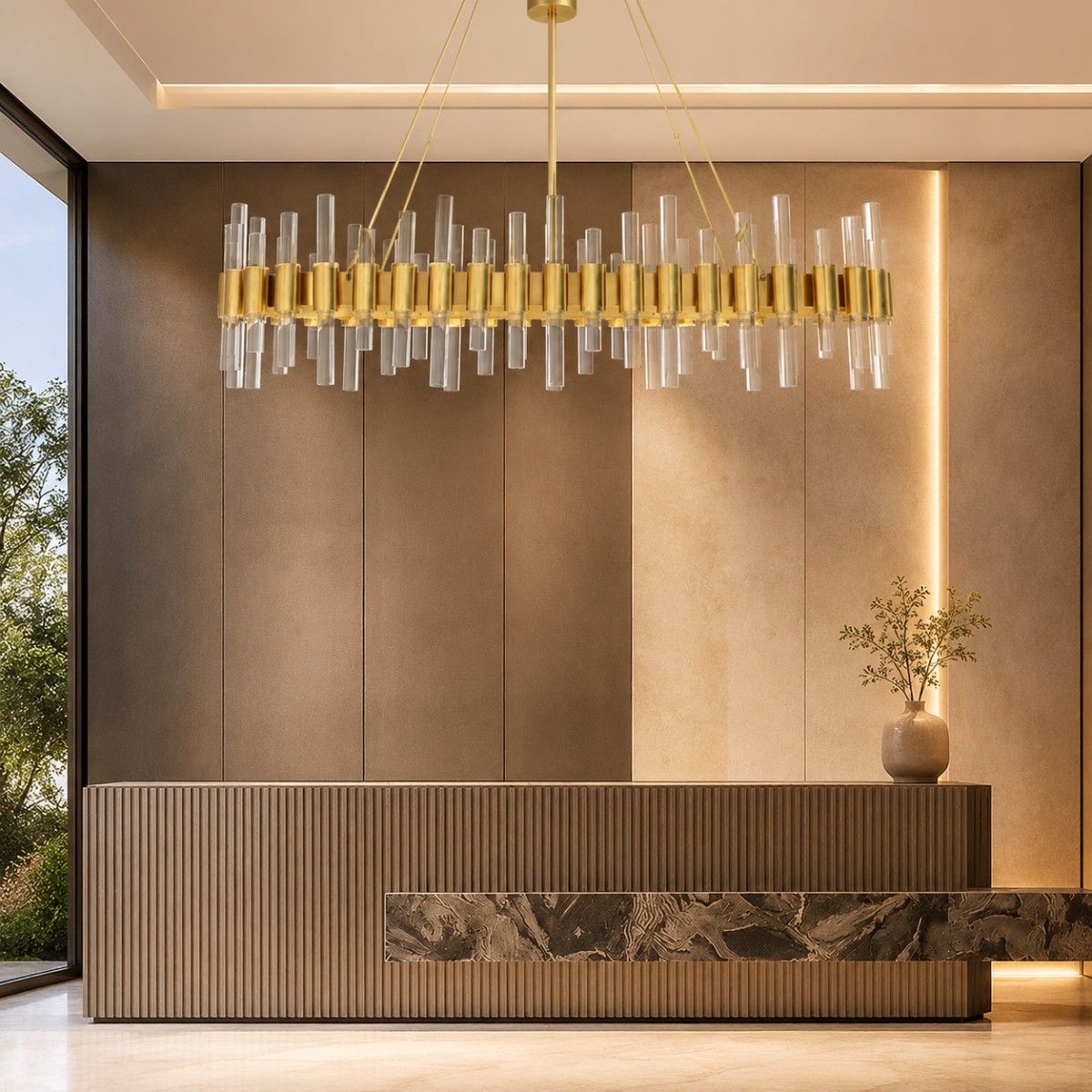Hasnie Oval Chandelier - XYlight