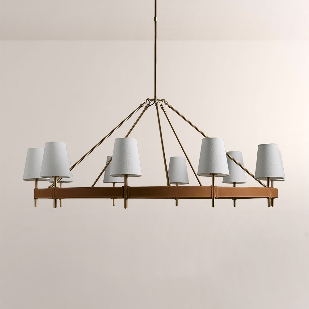 Haven Round Brass Chandelier - XYlight
