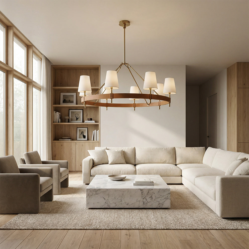 Haven Round Brass Chandelier - XYlight