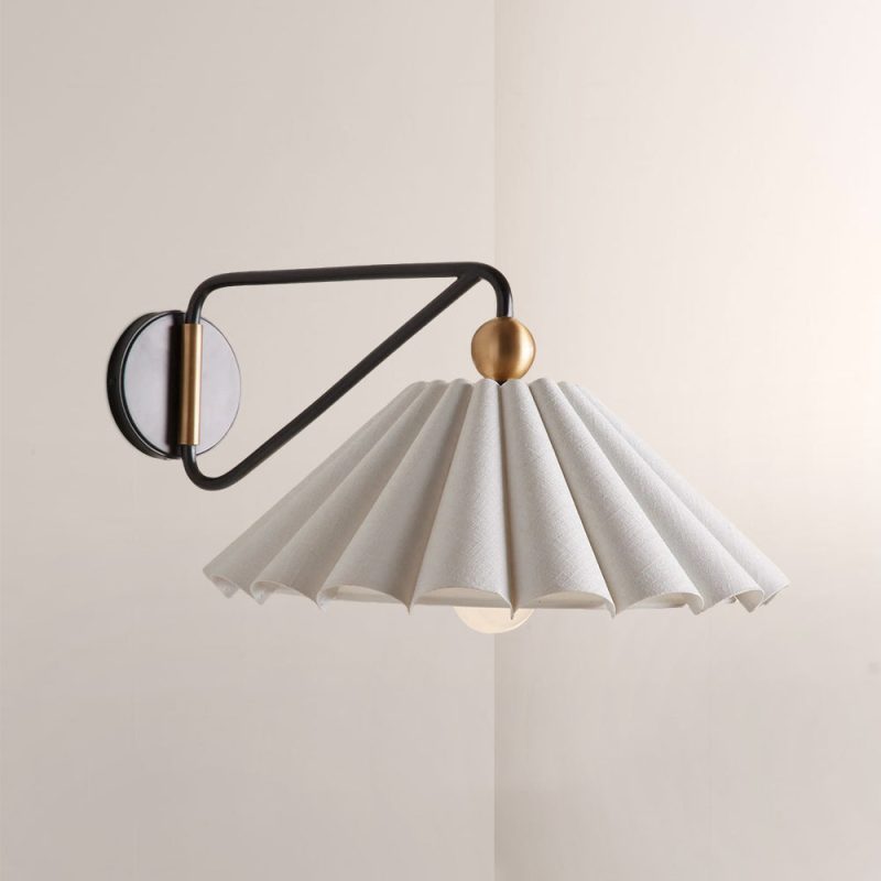 Hayes Pleated Linen Wall Sconce