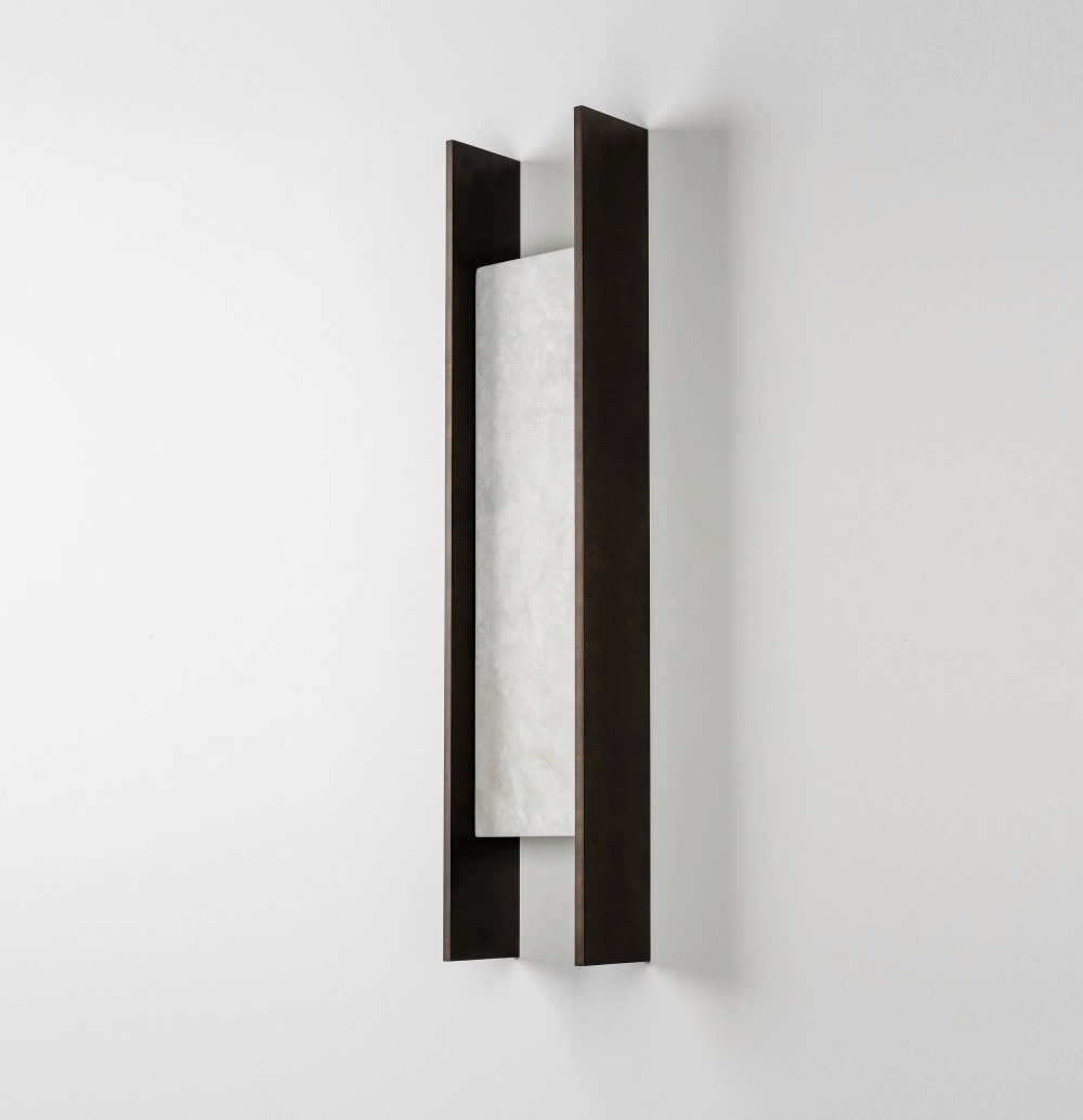 IDA Modern Natural Alabaster Linear Wall Sconce - XYlight