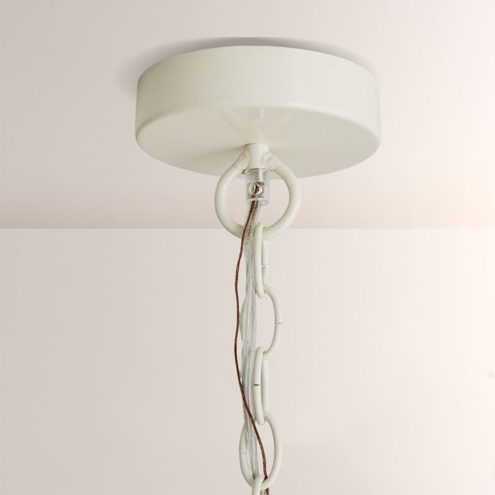 Indi White Wood Chandelier - XYlight