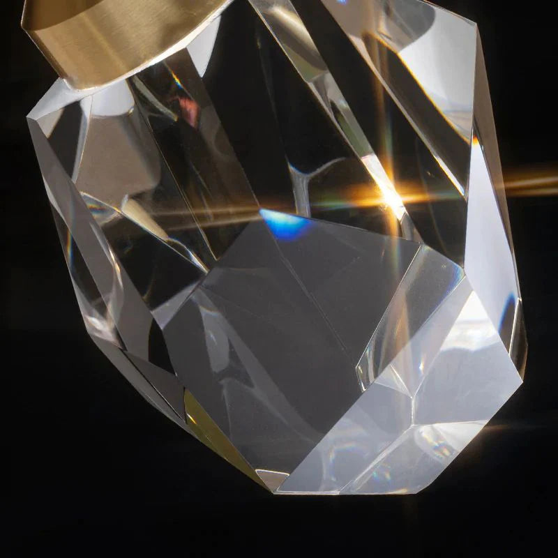 Irene Faceted Crystal Prisms Round Chandelier - XYlight